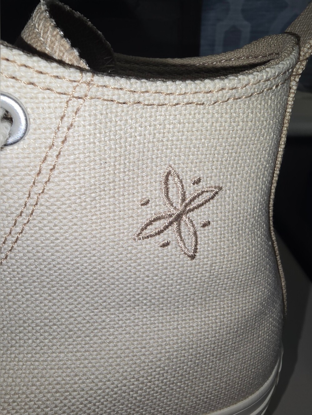 Converse High Top Canvas Sneakers - Cream Off-White - Picture 4 of 9